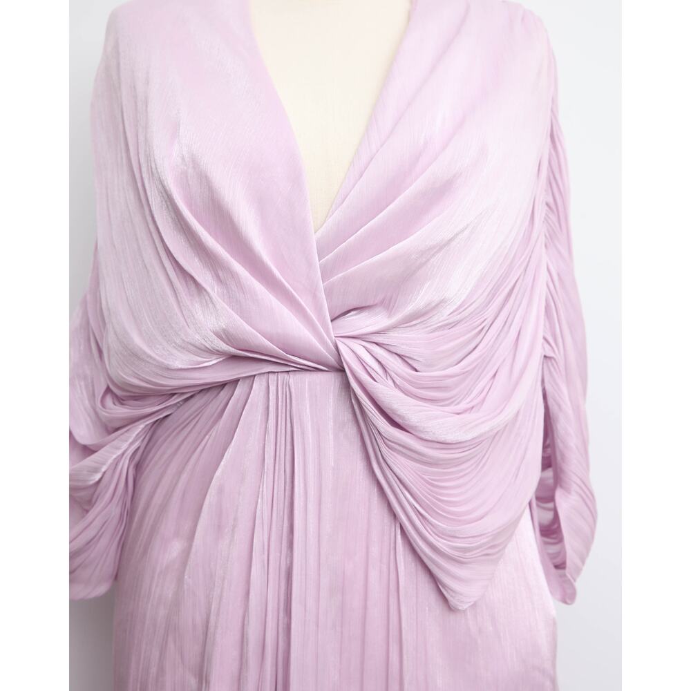 Badgley Mischka Pink Drape Dolman Gown Size 12 - Picture 8 of 9